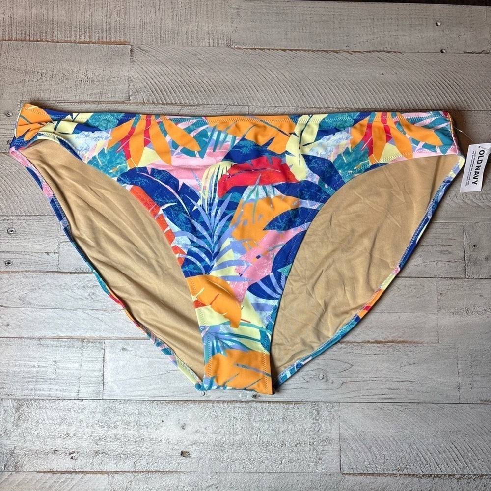 Floral Bikini Bottom Blue Red Yellow Pink Old Navy Woman's Size 3X NWT! - Picture 13 of 15